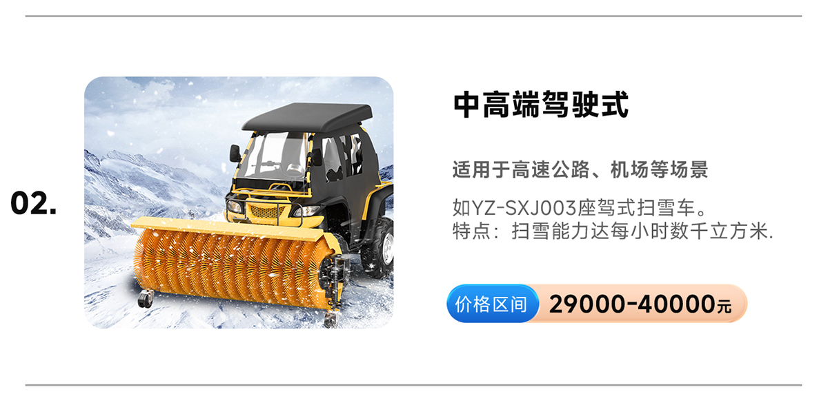 揚子YZ-SXJ003座駕式掃雪車