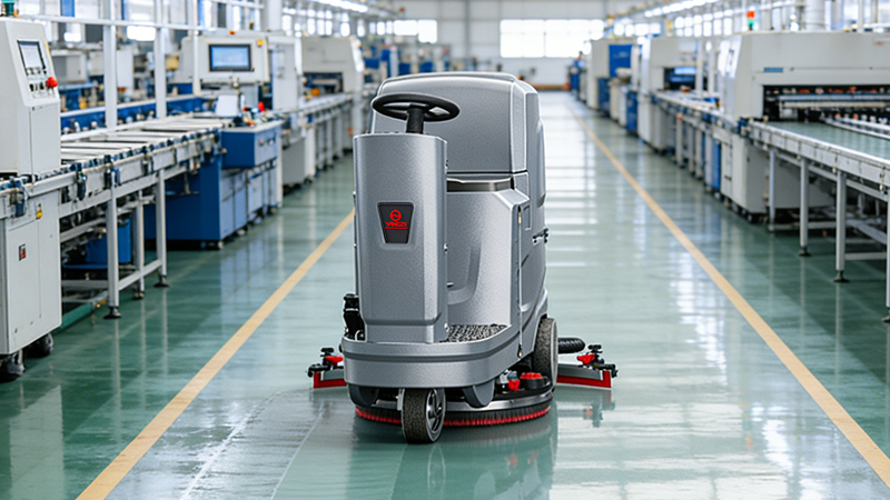 河南筑勝智能科技：數(shù)千平油漆地面清潔難題，揚(yáng)子鋰電洗地機(jī)高效破解