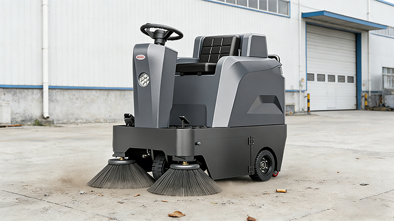 案例速覽：陜西商洛山陽縣國有糧食儲備購銷有限公司采購揚(yáng)子YZ-S4駕駛式掃地機(jī)